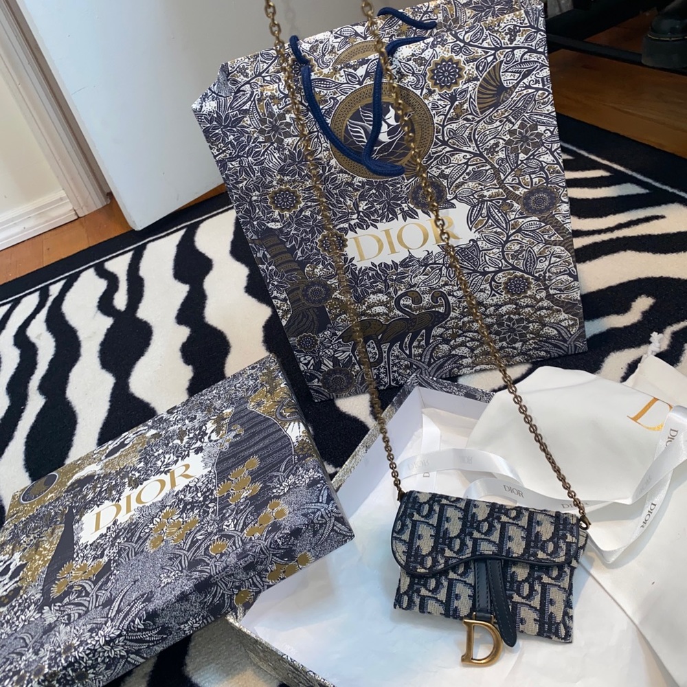 COPY - BRAND NEW AUTHENTIC BLUE DIOR SADDLE NANO …